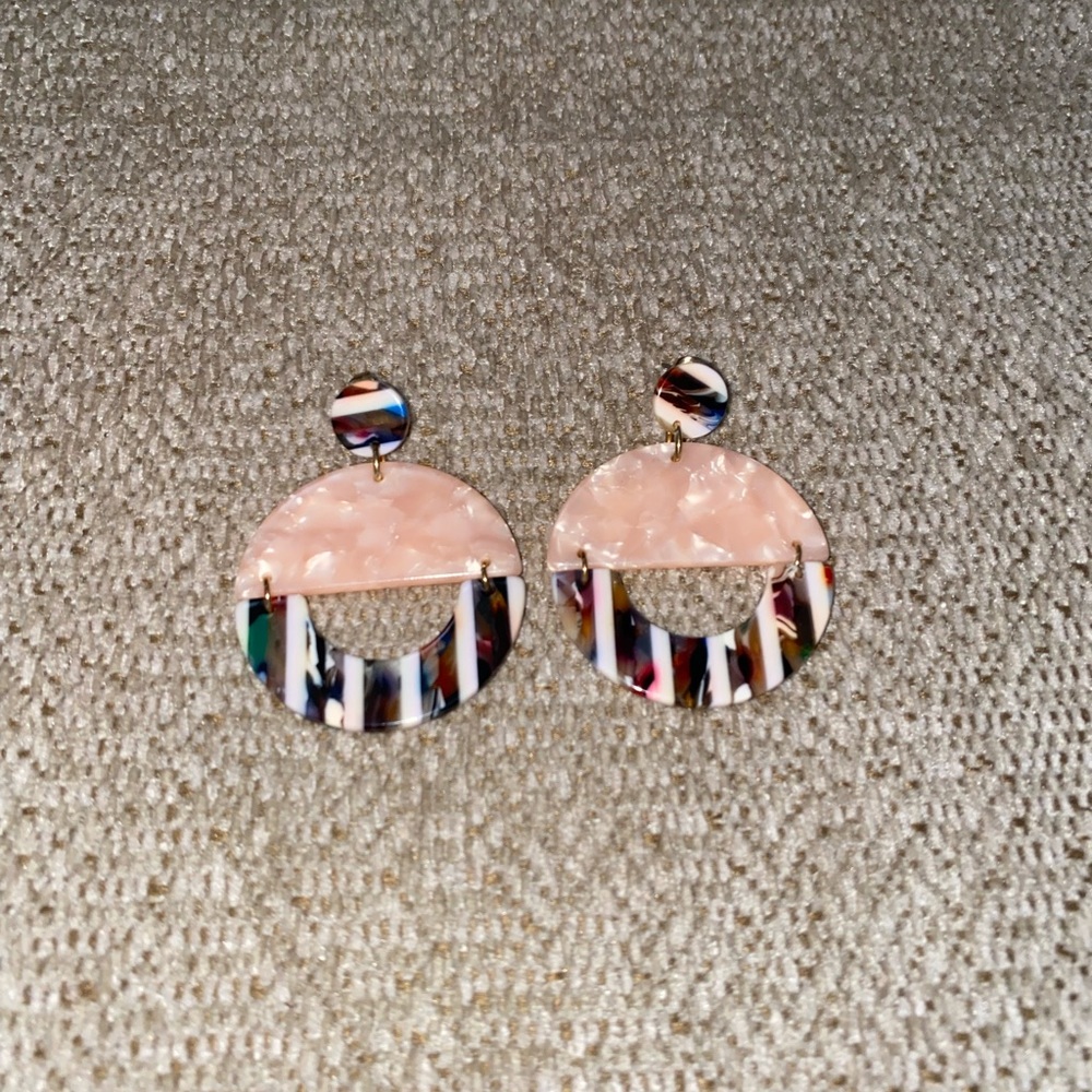 Colorful Marble Drop Earrings